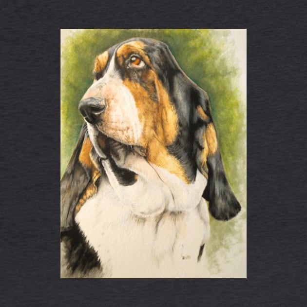 Basset Hound Portrait by BarbBarcikKeith